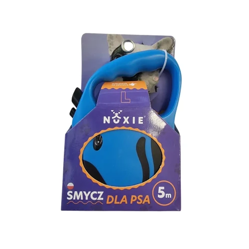 NUXIE Smycz dla psa taśma automatyczna taśmowa 5m Niebieska