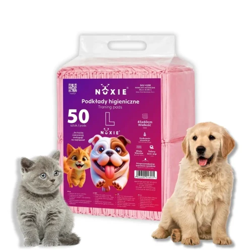 NUXIE Mata dla psa podkłady higieniczne różowe L 50szt 45x60cm