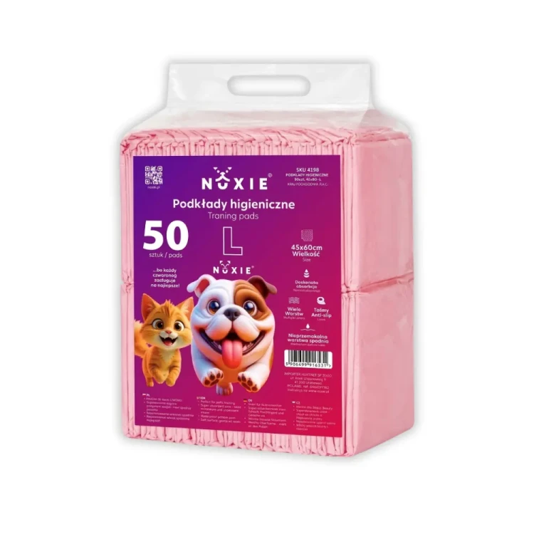 NUXIE Mata dla psa podkłady higieniczne różowe L 50szt 45x60cm