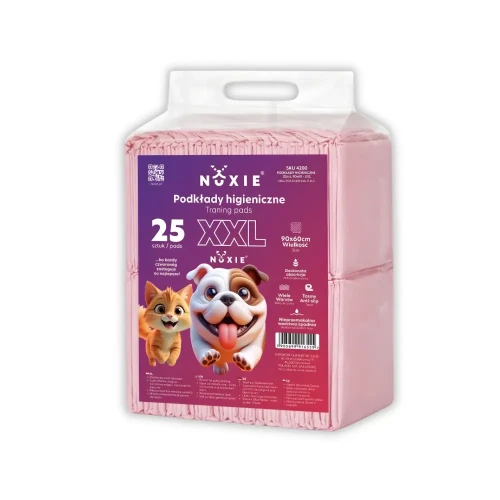 NUXIE Mata dla psa podkłady higieniczne różowe XXL 25szt 60x90cm