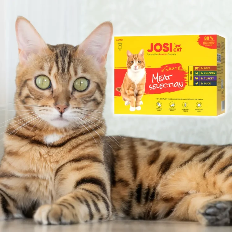JosiCat Meat Selection 12x85g Mix Smaków Mokra karma dla kota w sosie