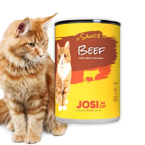 JosiCat Wołowina w Sosie 12x415g Mokra karma dla kota w puszce