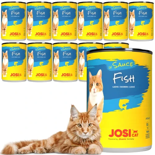 JosiCat Ryba w Sosie 12x415g Mokra karma dla kota w puszce