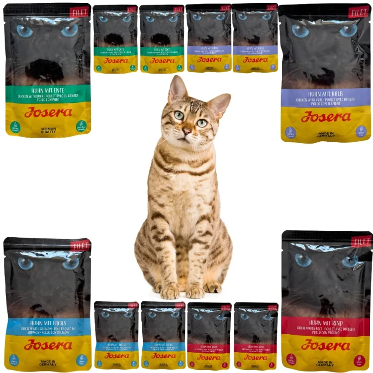 Josera Filet mix smaków 12x70 g  Bezzbożowa mokra karma dla kotów