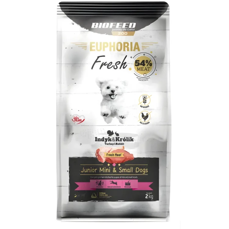 Euphoria Fresh Junior indyk królik 2 kg na mocne stawy