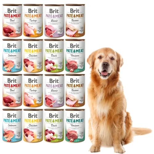 Brit Pate & Meat Mix smaków 16x400g Mokra karma dla psa