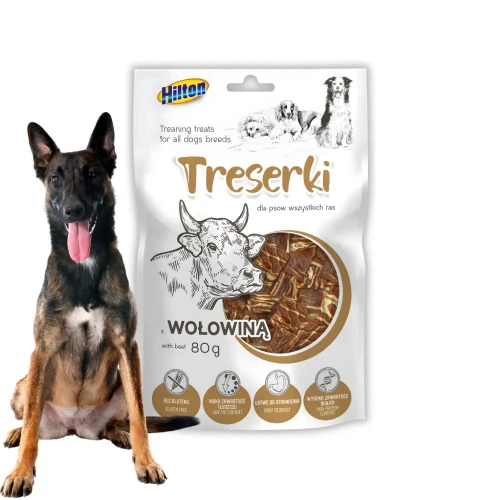 Hilton Mięsne Treserki z Wołowiną 80g Smaczki treningowe dla psa