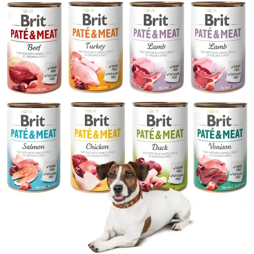 Brit Pate & Meat Mix smaków 8x400g Mokra karma dla psa