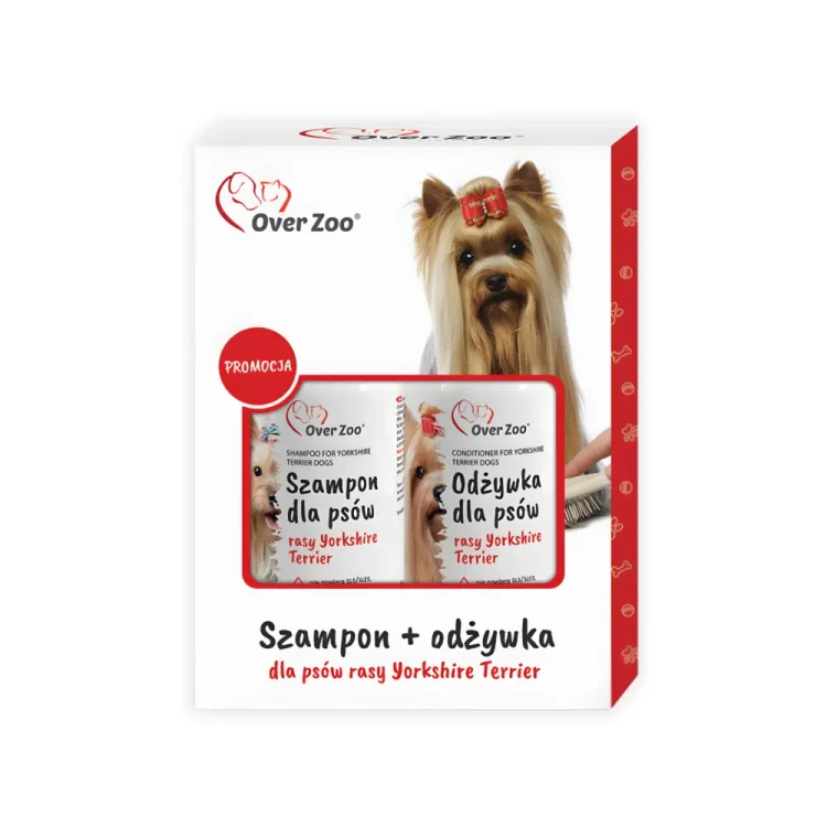 Over Zoo Zestaw dla Yorka Szampon 250ml i Odżywka 240ml dla yorkshire terriera