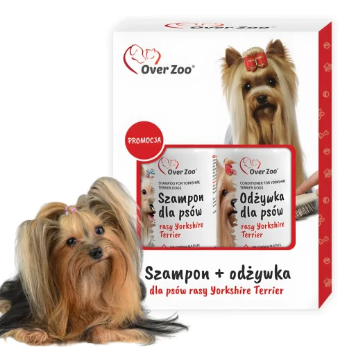 Over Zoo Zestaw dla Yorka Szampon 250ml i Odżywka 240ml dla yorkshire terriera
