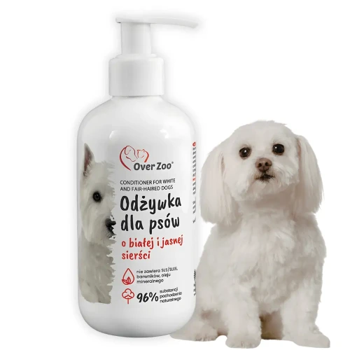 Over Zoo Odżywka do Białej Sierści 240ml Wybielająca dla psa