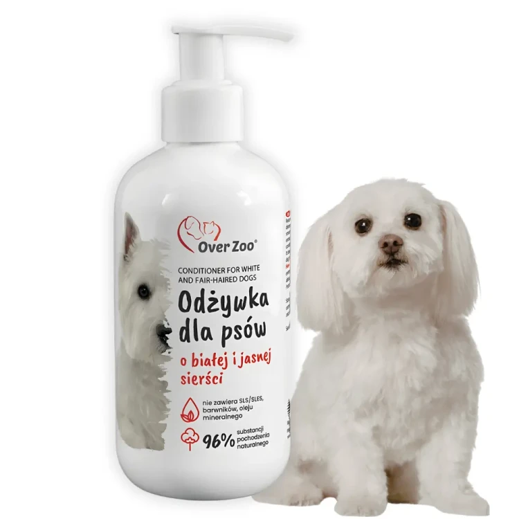 Over Zoo Odżywka do Białej Sierści 240ml Wybielająca dla psa