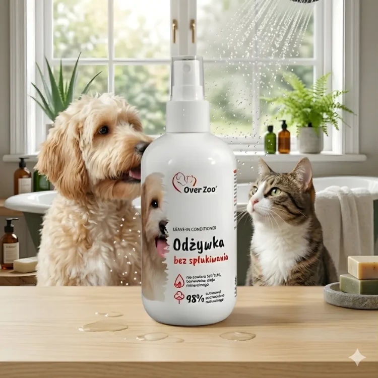 Over Zoo Odżywka bez Spłukiwania 240ml Ułatwia rozczesywanie dla psa i kota