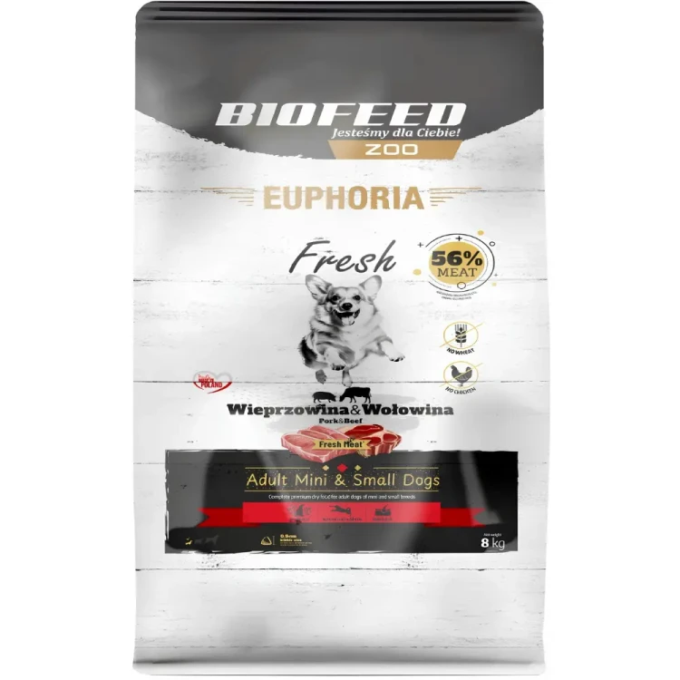 EUPHORIA Fresh Meat Adult Wieprzowina Wołowina 12kg XL