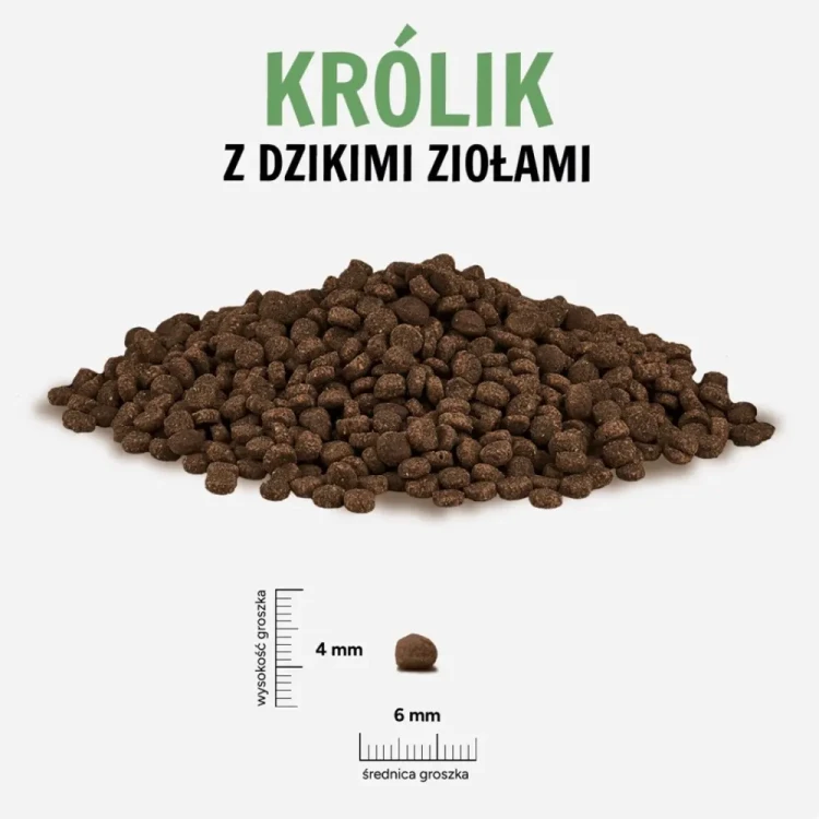 Paka Zwierzaka Królik z dzikimi ziołami PUPPY S 3kg bezzbożowa karma dla szczeniąt