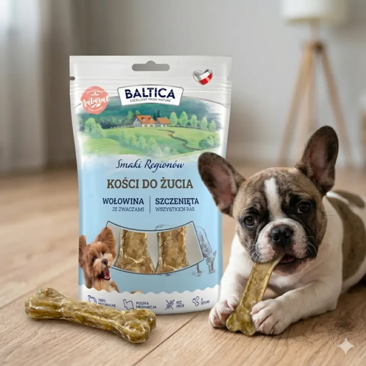 Baltica Kości wołowe do żucia dla Szczeniąt 2szt gryzak dla psa