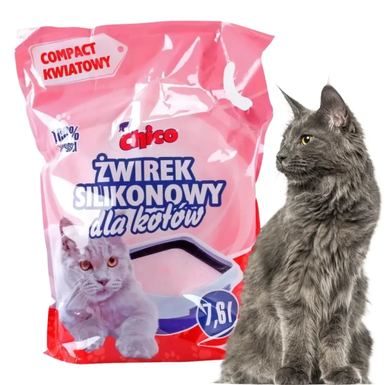 Chico Żwirek Silikonowy 7,6L Compact kwiatowy dla kota chłonny