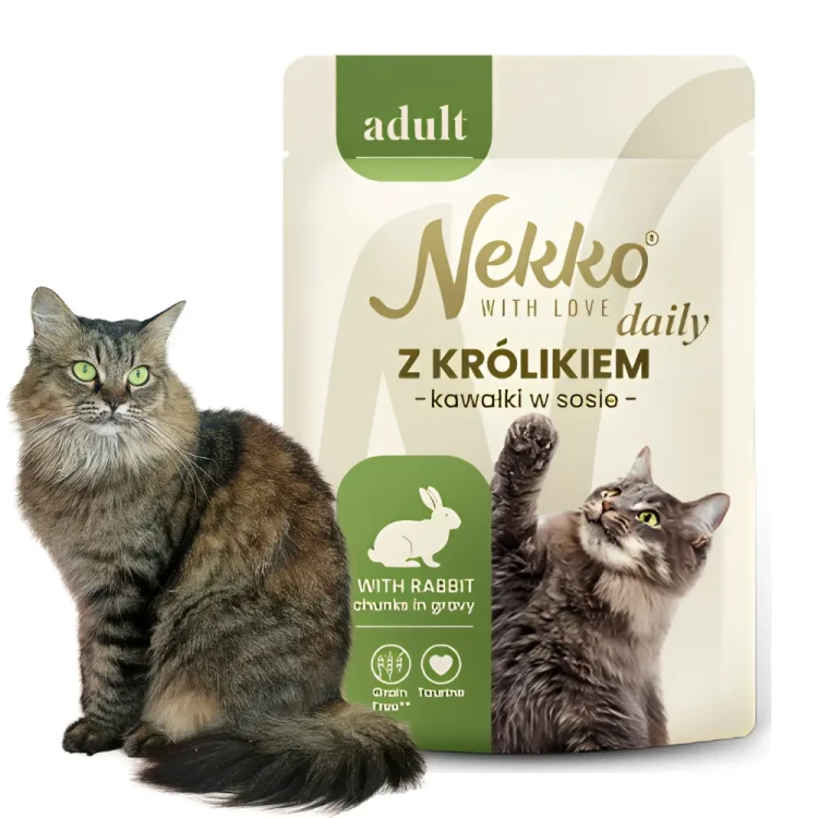 Nekko Daily Królik w Sosie 85g Mokra karma dla kota dorosłego adult