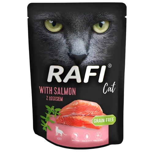 Rafi kot z łososiem saszetka 300g