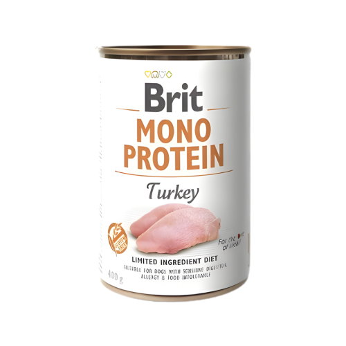 Brit Mono Protein Turkey 400g Monobiałkowa karma mokra dla psa z indykiem.png