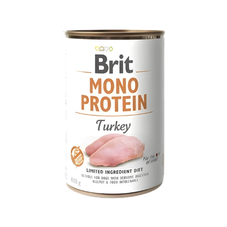 Brit Mono Protein Turkey 400g Monobiałkowa karma mokra dla psa z indykiem.png