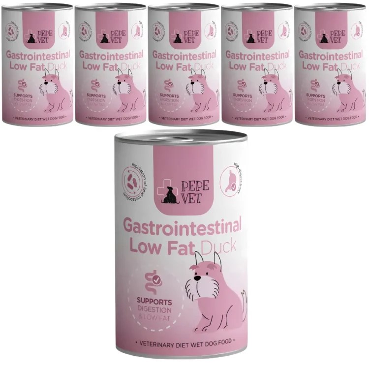 Pepe Vet Gastro Kaczka 6x400g trawienie pies