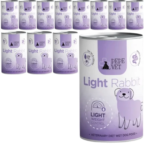 Pepe Vet Light Krolik  12x400g Karma Mokra pies redukcja