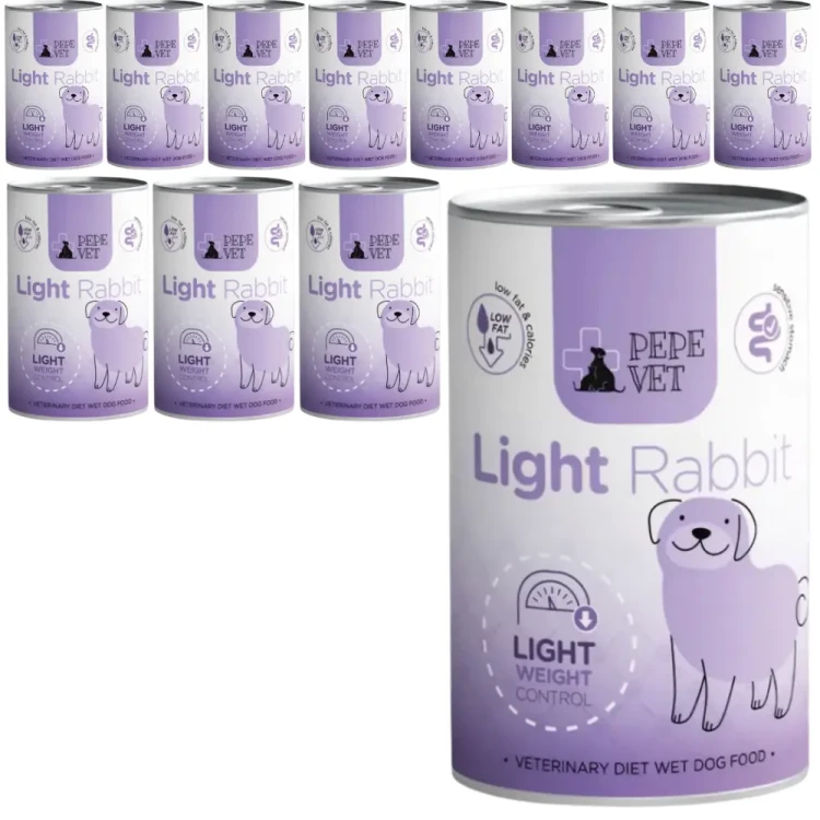 Pepe Vet Light Krolik  12x400g Karma Mokra pies redukcja
