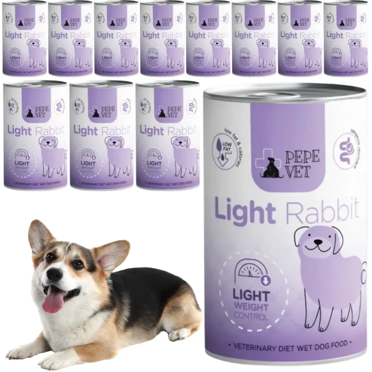 Pepe Vet Light Krolik  12x400g Karma Mokra pies redukcja