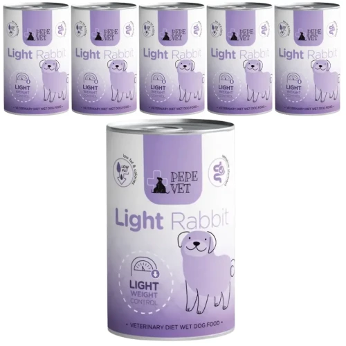 Pepe Vet Light Krolik 6x400g Karma Mokra pies redukcja