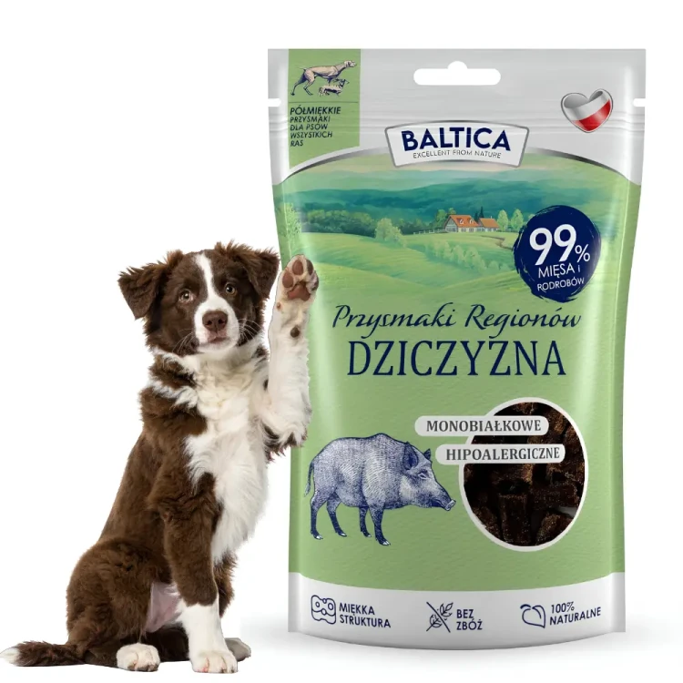 Baltica Przysmaki Regionów Dziczyzna 80g Treningowe przysmaki dla psa