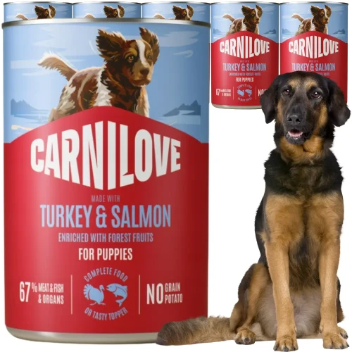 Carnilove Wild Meat Salmon&Turkey Puppies 6x400g Mokra karma dla szczeniąt