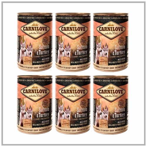 Carnilove Wild Meat Salmon&Turkey Puppies 6x400g Mokra karma dla szczeniąt