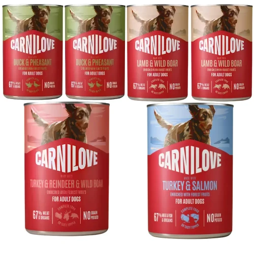 Carnilove Wild Meat Mix Smaków 6x400g Mokra karma dla psa