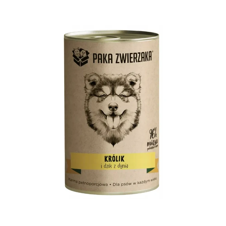 Paka Zwierzaka Królik i dzik z dynią 400g