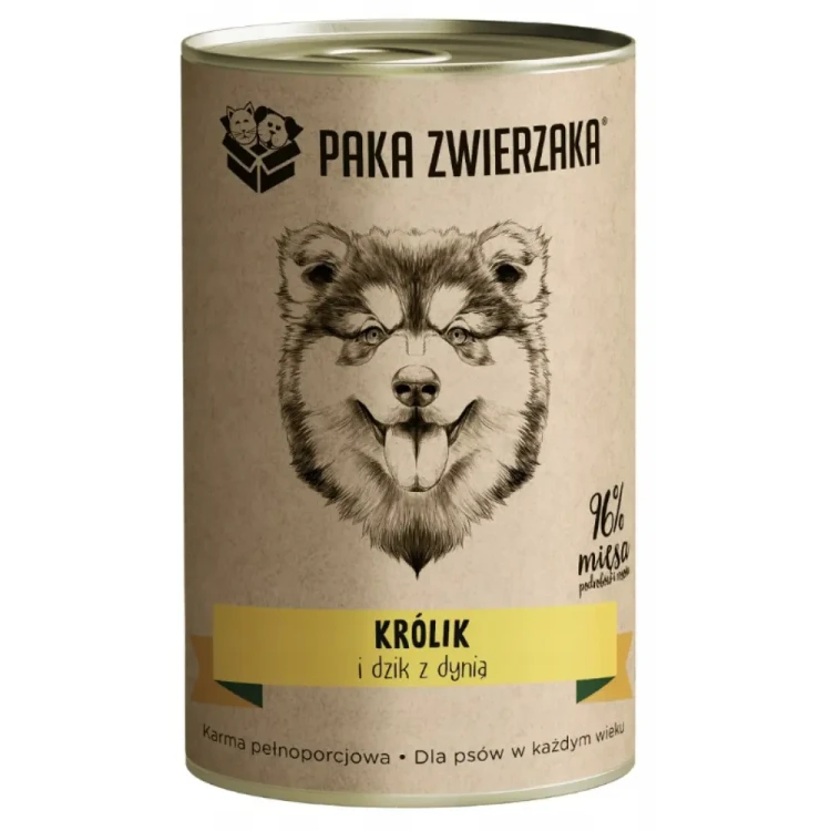 Paka Zwierzaka Królik i dzik z dynią 400g
