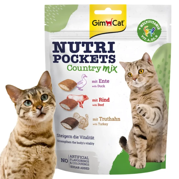 GimCat Nutri Pockets Country Mix 150g Przysmaki z tauryną dla kotów