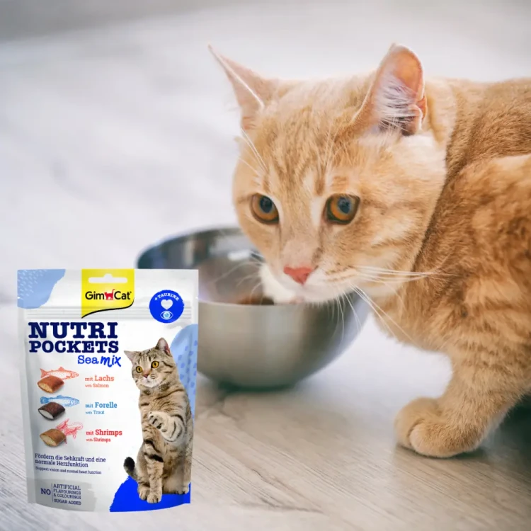 GimCat Nutri Pockets Sea Mix 150g Przysmaki z tauryną dla kotów