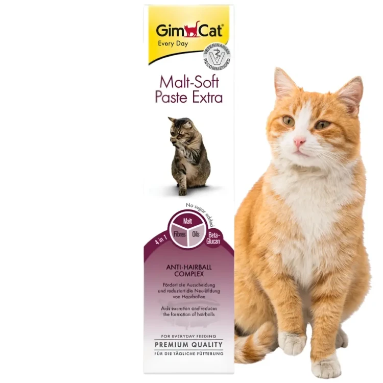 GimCat Malt Soft Extra Pasta 2x200g Odkłaczająca dla kota na kłaczki