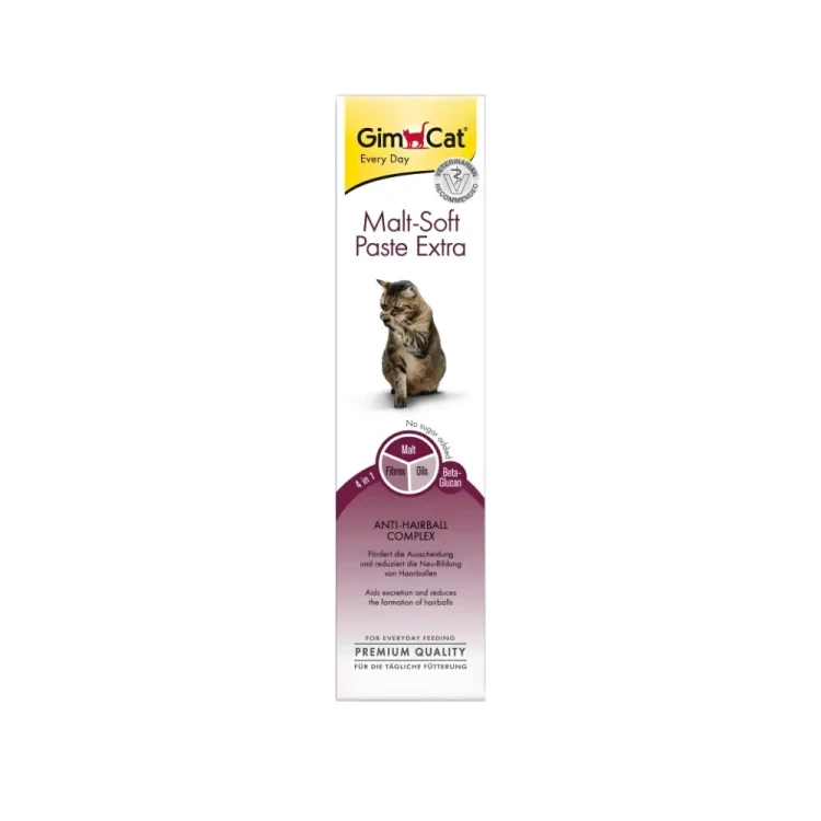 GimCat Malt Soft Extra Pasta 2x200g Odkłaczająca dla kota na kłaczki