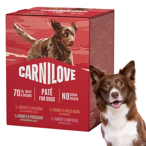 Carnilove Dog Saszetki Mix Smaków 4x300g Bezzbożowa mokra karma dla psa z dziczyzną