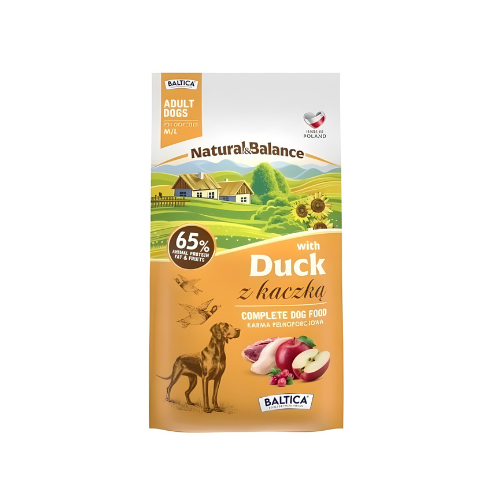 Baltica Natural&Balance 3 kg Sucha karma dla psa z kaczką i wieprzowiną