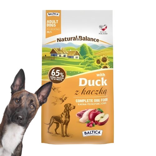 Baltica Natural&Balance 3 kg Sucha karma dla psa z kaczką i wieprzowiną