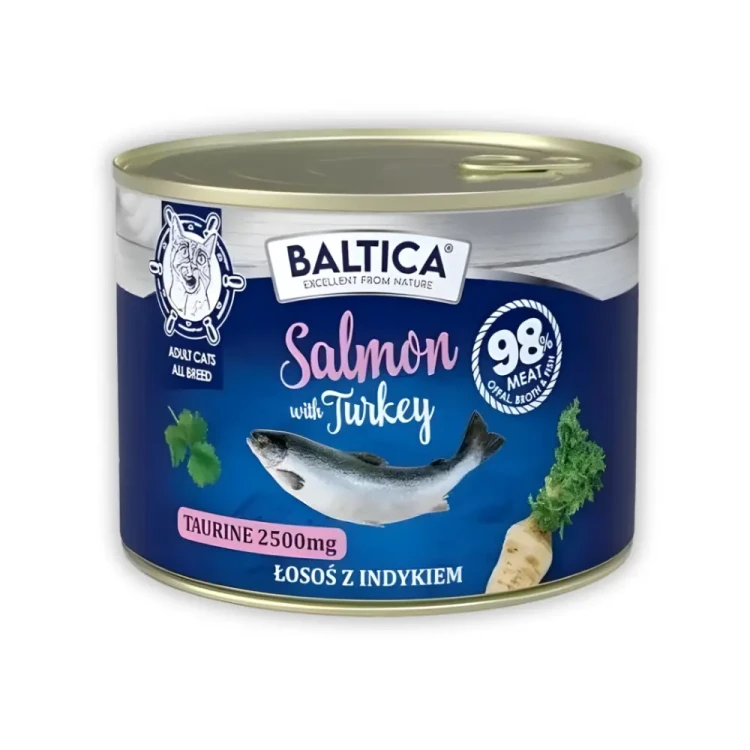 Baltica Excellent karma mokra dla kota łosoś z indykiem 185g