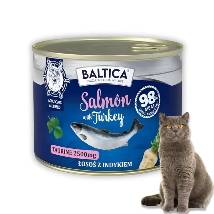 Baltica Excellent karma mokra dla kota łosoś z indykiem 185g