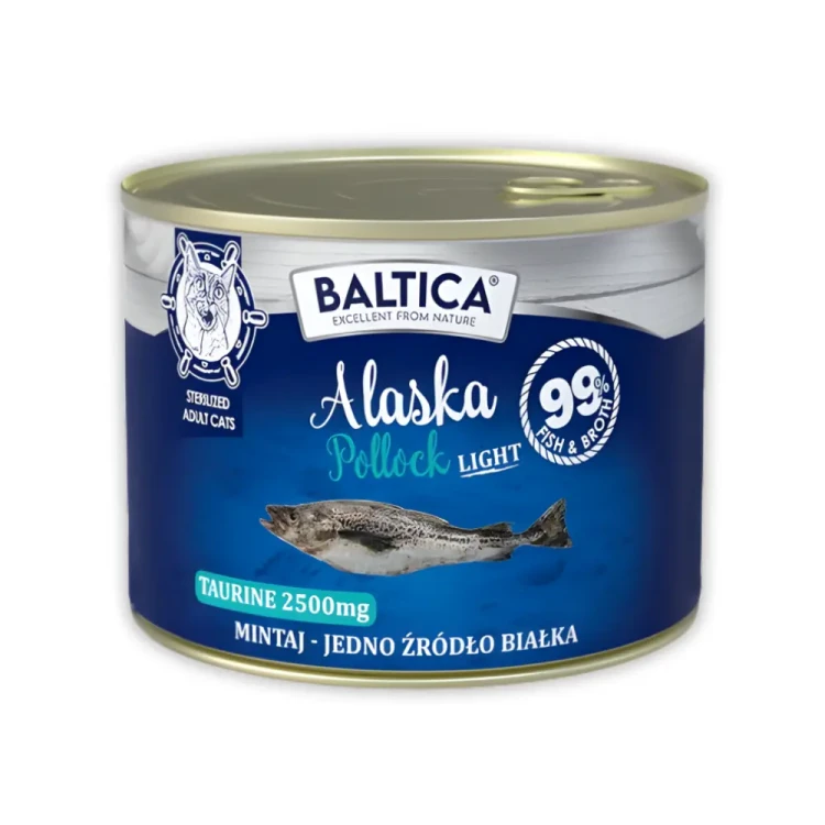 Baltica Excellent Light mokra karma dla kota mintaj alaskański 185g