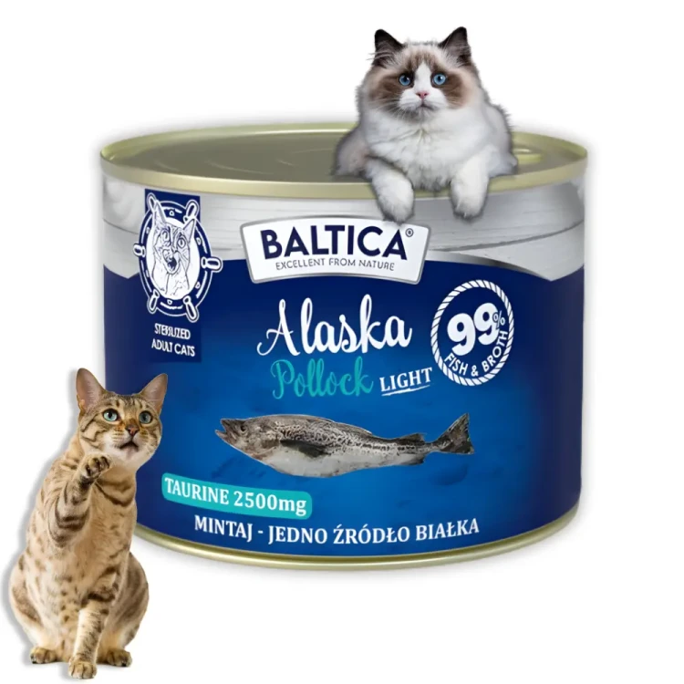 Baltica Excellent Light mokra karma dla kota mintaj alaskański 185g