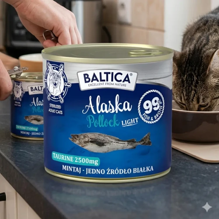 Baltica Excellent Light mokra karma dla kota mintaj alaskański 185g