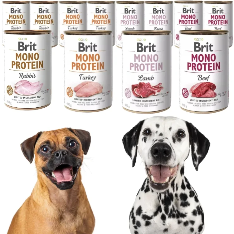Karma mokra dla psa Brit Mono Mix smaków 12 x 400 g monobiałkowa bezzbożowa
