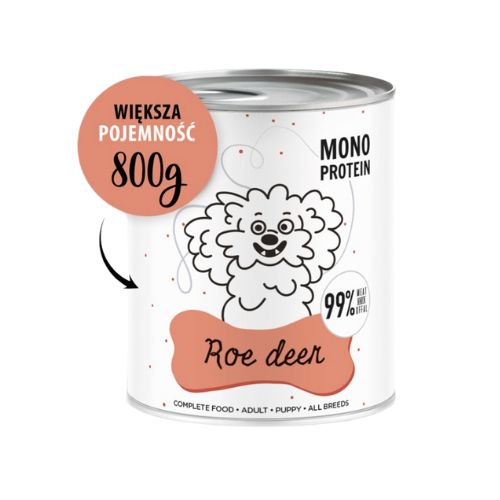 Paka Zwierzaka Sarna 12x800 g Mokra karma dla psa monoproteinowa